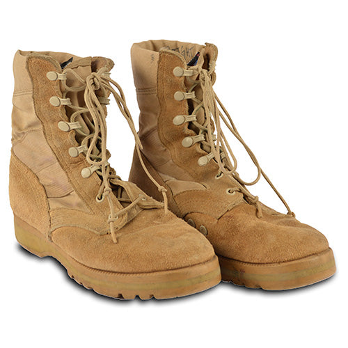Botas US Desert ORIGINAL usadas, color arena con cordones