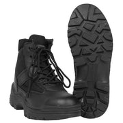 Botas de seguridad tobilleras negras con suela antideslizante y puntera reforzada