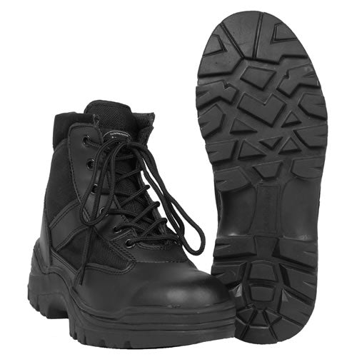 Botas de seguridad tobilleras negras con suela antideslizante y puntera reforzada