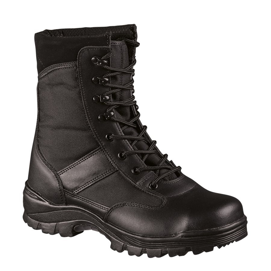 Botas altas tacticas SECURITY negras de nylon con aislamiento Thinsulate y suela antideslizante