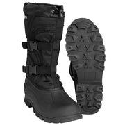 Botas Snow Arctic negras con suela de goma, hebillas plastico y cordon en el borde superior