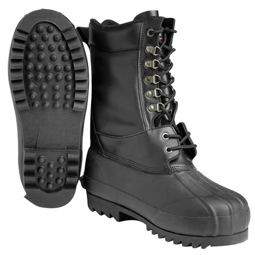 Botas SNOW Thinsulate negras en cuero vacuno con forro aislante y cierre rápido