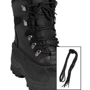 Par de cordones negros de algodón redondos para botas, 140 cm