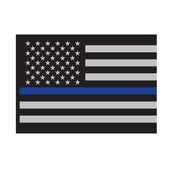 Pegatina de la bandera de Estados Unidos con franja azul, apoyo a la policía, 76 x 108 mm