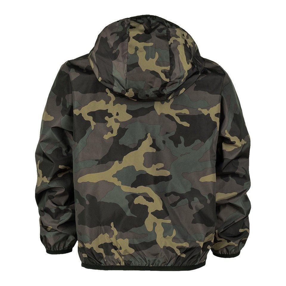 Chaqueta infantil WINDJACKET WOODLAND en poliéster con forro de malla naranja y cremallera central