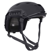 Casco ADVANCED plástico ABS negro con orificios de ventilación