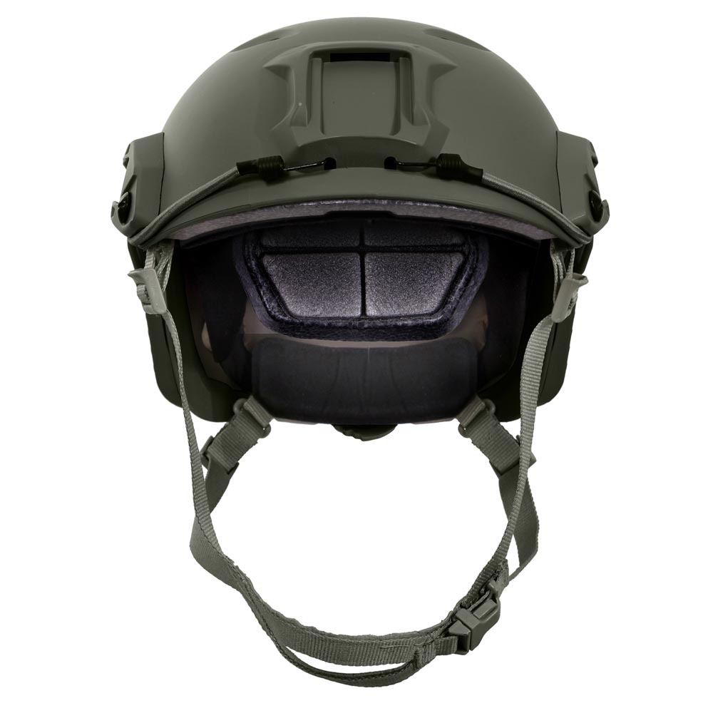 Casco ADVANCED plástico ABS negro con orificios de ventilación
