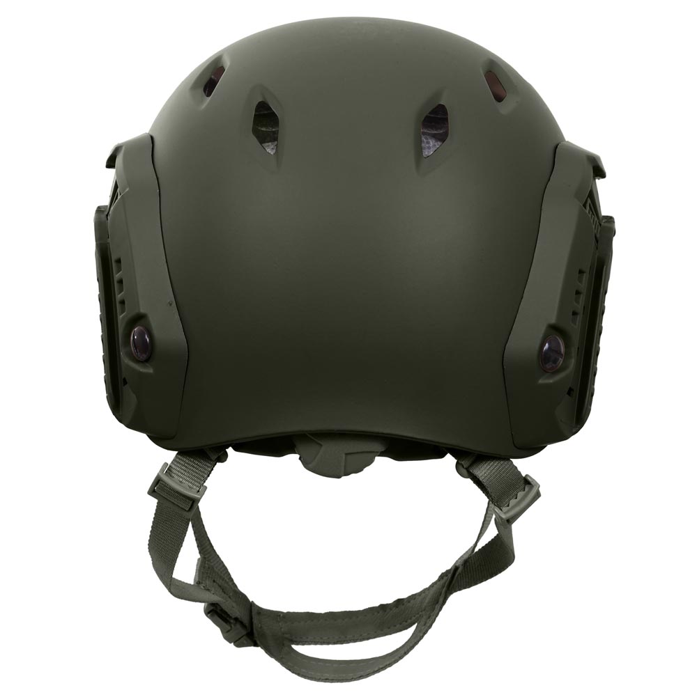 Casco ADVANCED plástico ABS negro con orificios de ventilación
