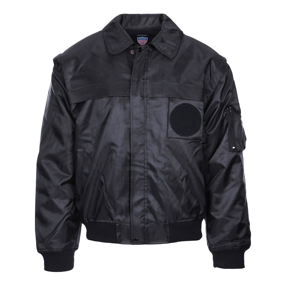 Chaqueta SECURITY impermeable negra con forro y mangas desmontables