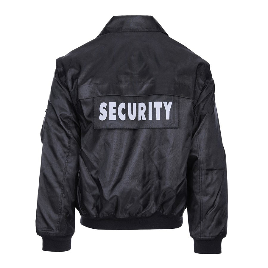 Chaqueta SECURITY impermeable negra con forro y mangas desmontables