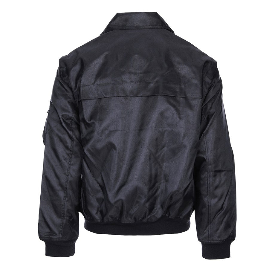 Chaqueta SECURITY impermeable negra con forro y mangas desmontables