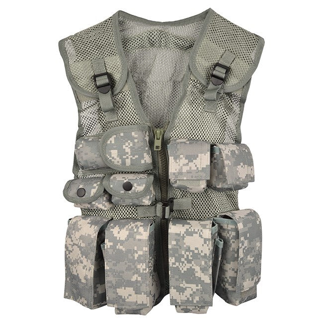Chaleco táctico WOODLAND infantil, talla ajustable