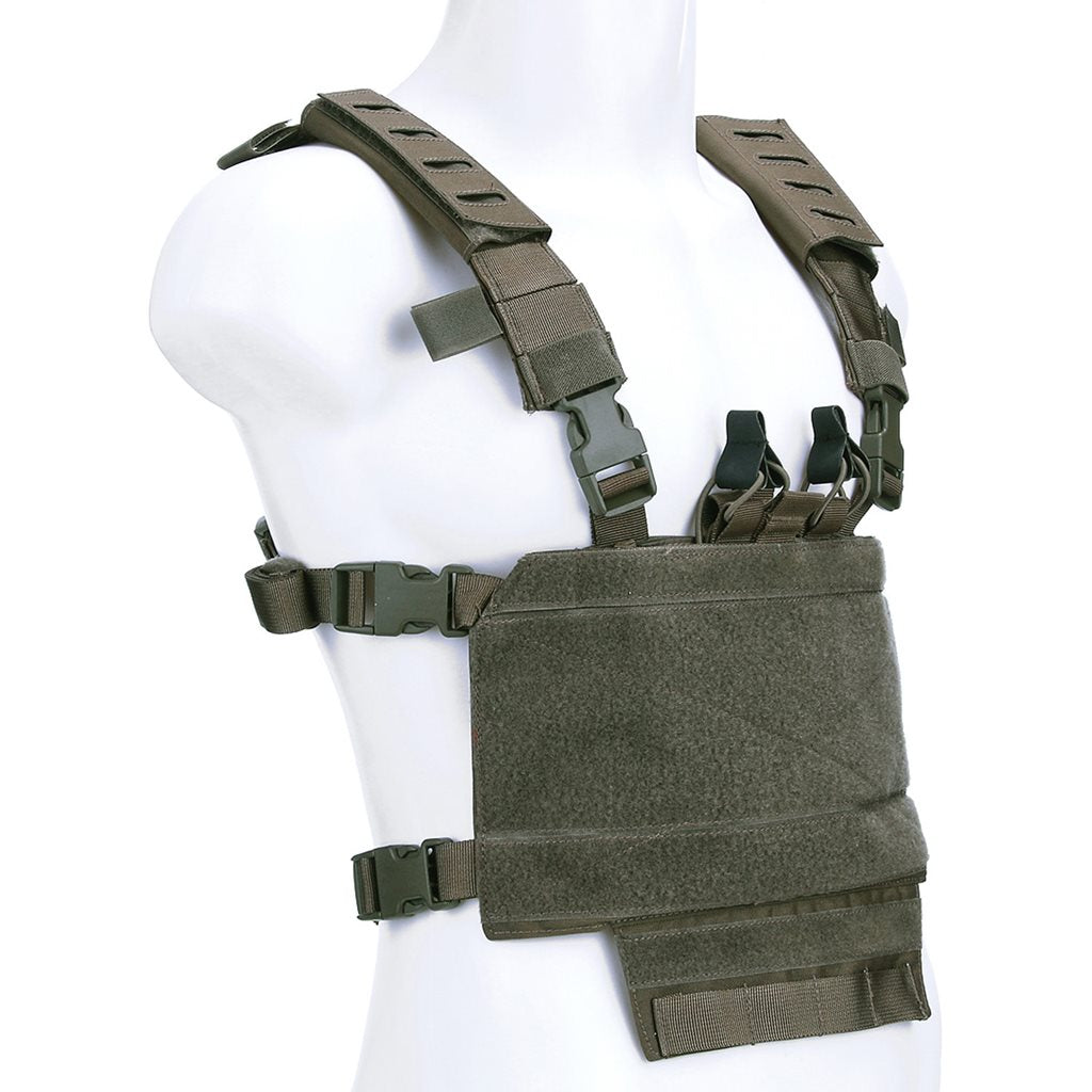 Chaleco táctico modular TF-2215 color coyote, chest rig fabricado en 500D Cordura