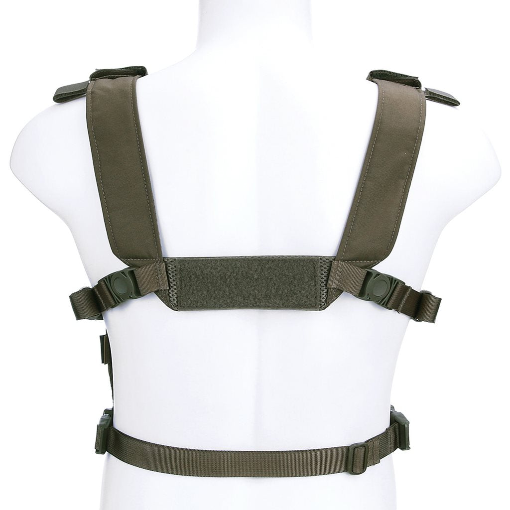 Chaleco táctico modular TF-2215 color coyote, chest rig fabricado en 500D Cordura