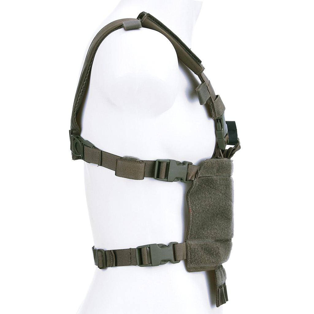 Chaleco táctico modular TF-2215 color coyote, chest rig fabricado en 500D Cordura