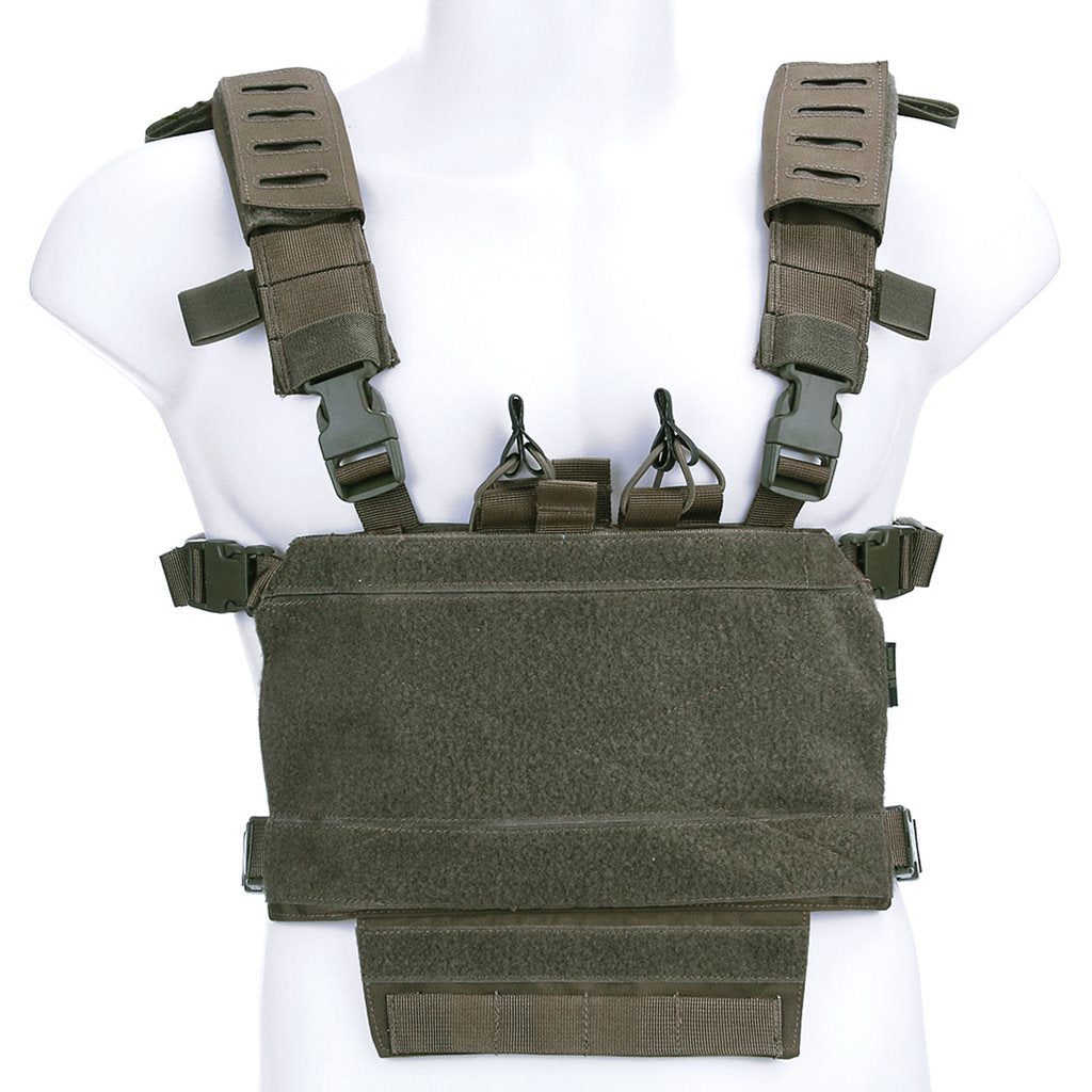 Chaleco táctico modular TF-2215 color coyote, chest rig fabricado en 500D Cordura