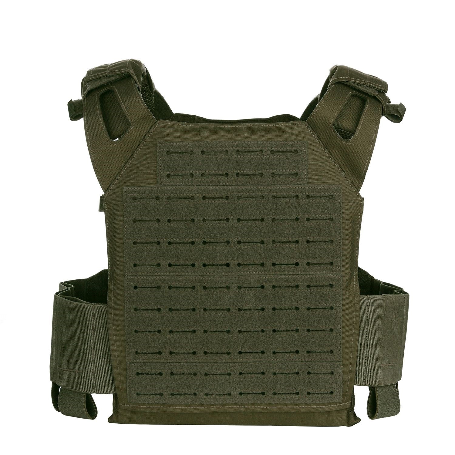 Chaleco táctico modular Cordura 500D color coyote, portaplacas compatible con MOLLE/PALS y placas SAPI