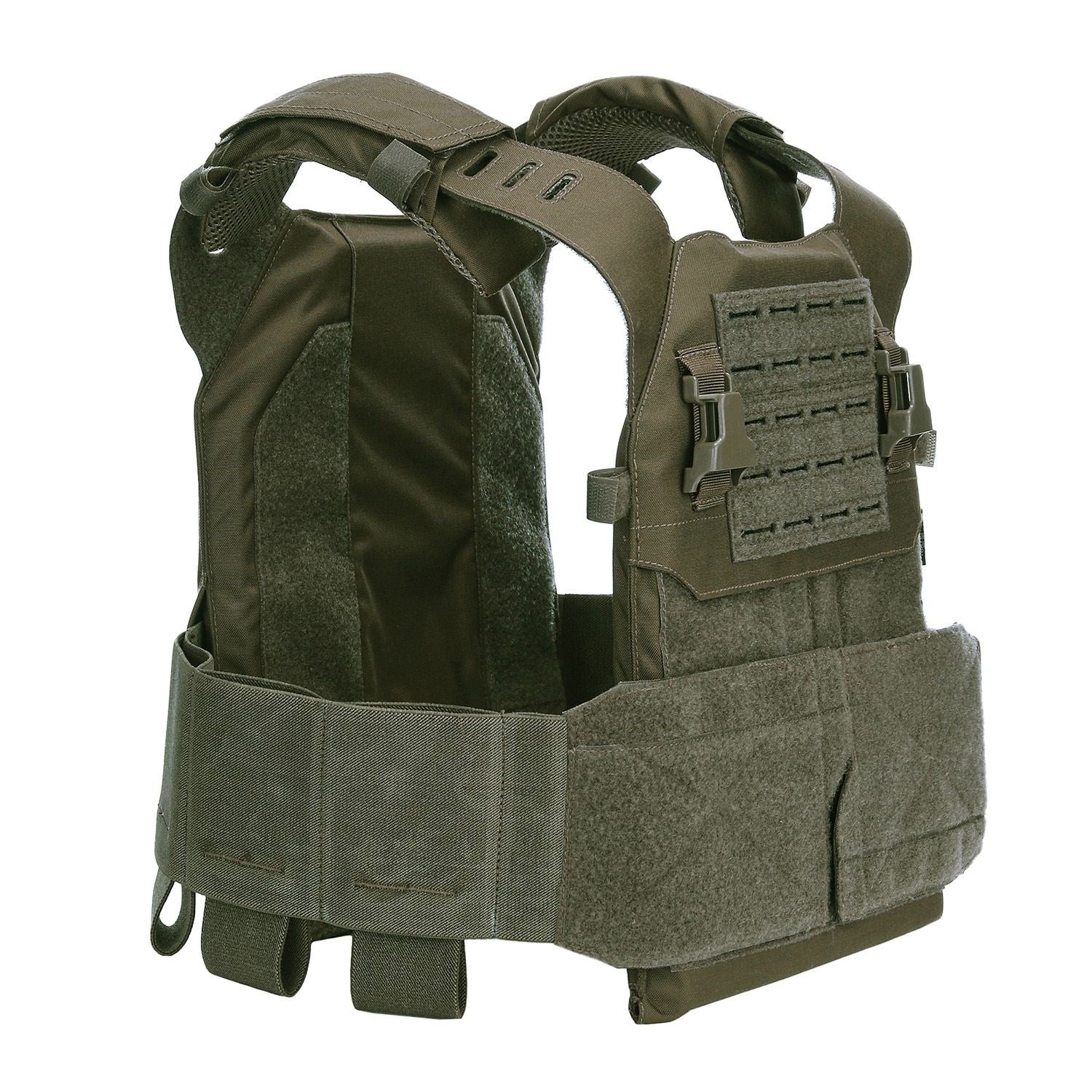 Chaleco táctico modular Cordura 500D color coyote, portaplacas compatible con MOLLE/PALS y placas SAPI
