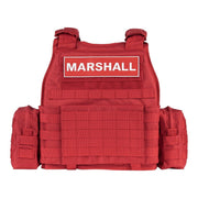 Chaleco táctico Marshall rojo con bolsillos desmontables