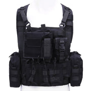 Chaleco OPERATOR LQ14121 portaplacas en nylon Cordura negro visto de frente