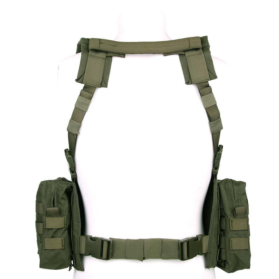 Chaleco OPERATOR LQ14121 portaplacas en nylon Cordura negro visto de frente