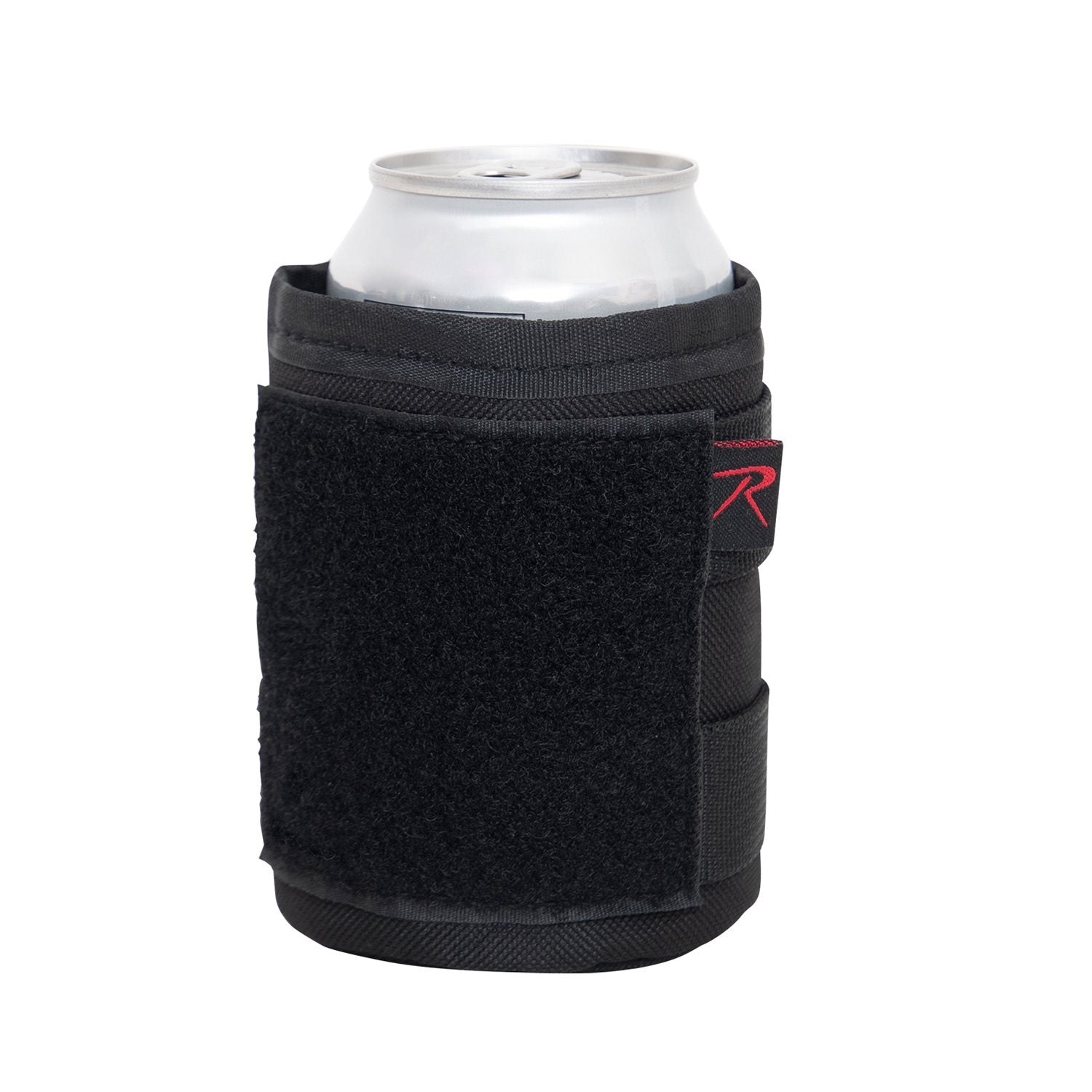 Funda térmica MOLLE para lata negra, 100% poliéster, panel con velcro y cinta MOLLE