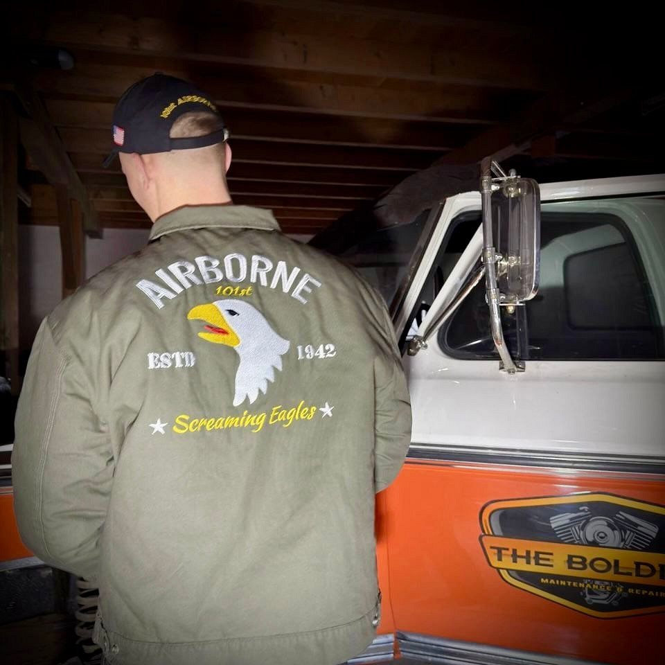 Chaqueta Heritage Airborne verde con bordado
