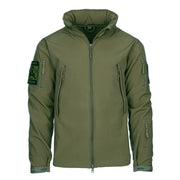 Bunda TACTICA 101 INC Softshell ZEENÁ, chaqueta táctica softshell con bolsillos en las mangas y paneles velcro