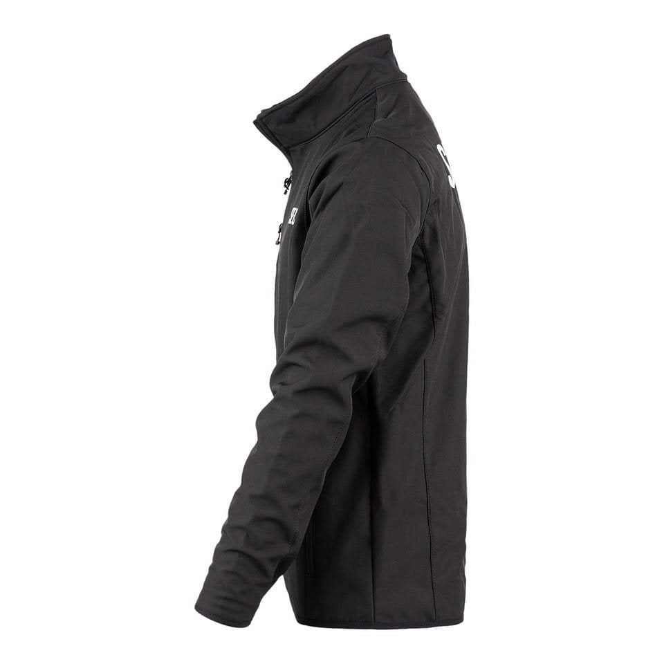 Chaqueta softshell SECURITY negra, vista frontal del producto