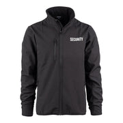 Chaqueta softshell SECURITY negra, vista frontal del producto