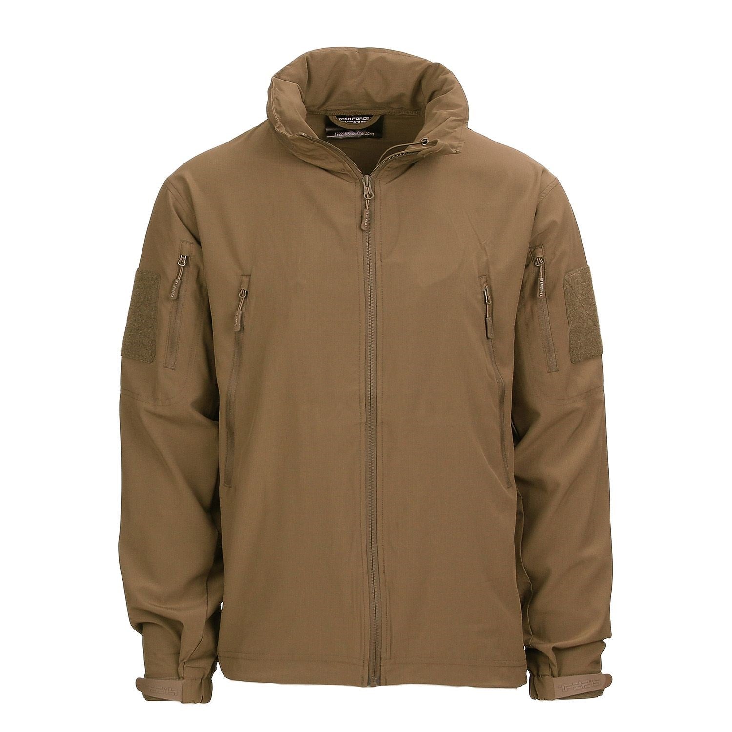 Chaqueta BRAVO ONE COYOTE ligera y minimalista con cuatro bolsillos