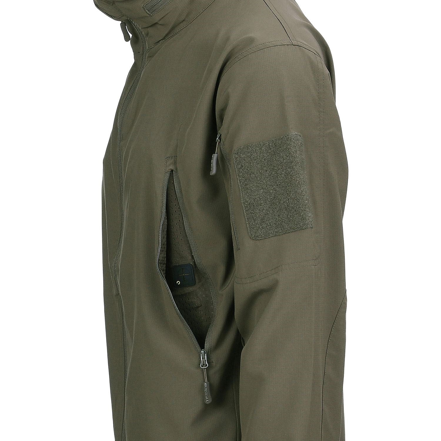 Chaqueta BRAVO ONE Ranger Green ligera y minimalista, plegable y con cuatro bolsillos