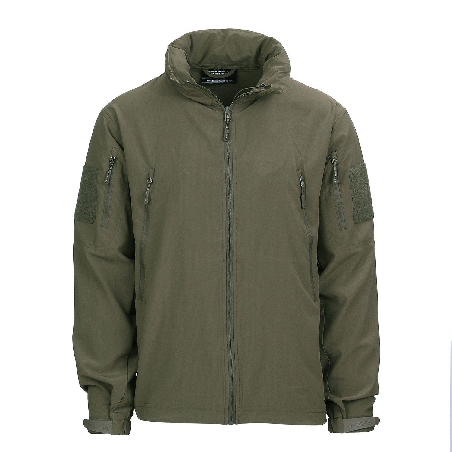 Chaqueta BRAVO ONE Ranger Green ligera y minimalista, plegable y con cuatro bolsillos