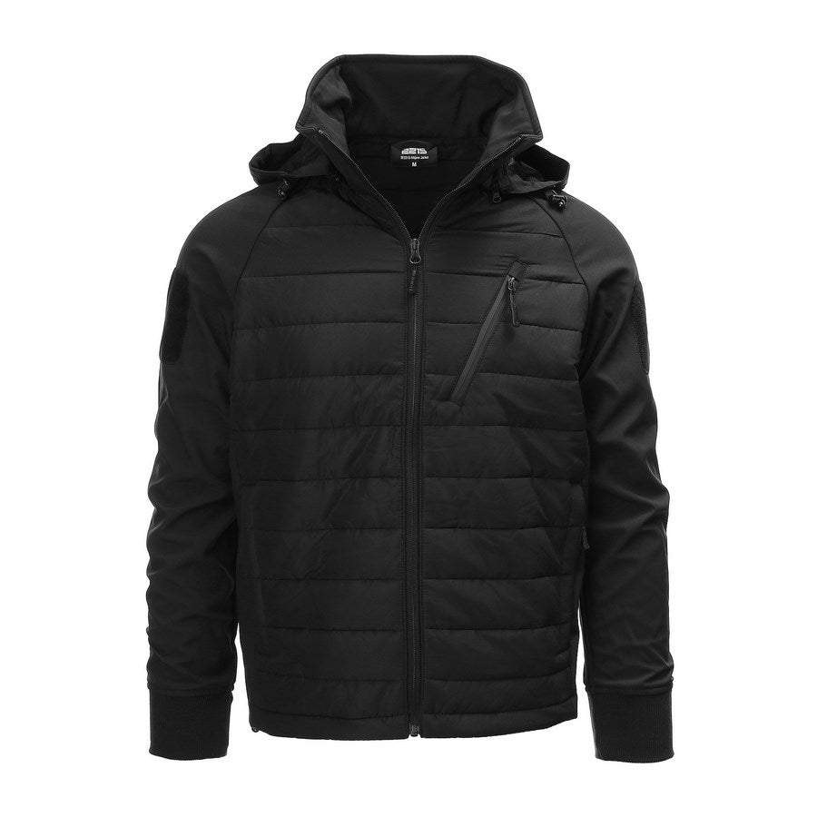 Chaqueta MOJAVE negra TF 2215 con aislamiento Dupont® Sorona, capucha integrada y 5 bolsillos