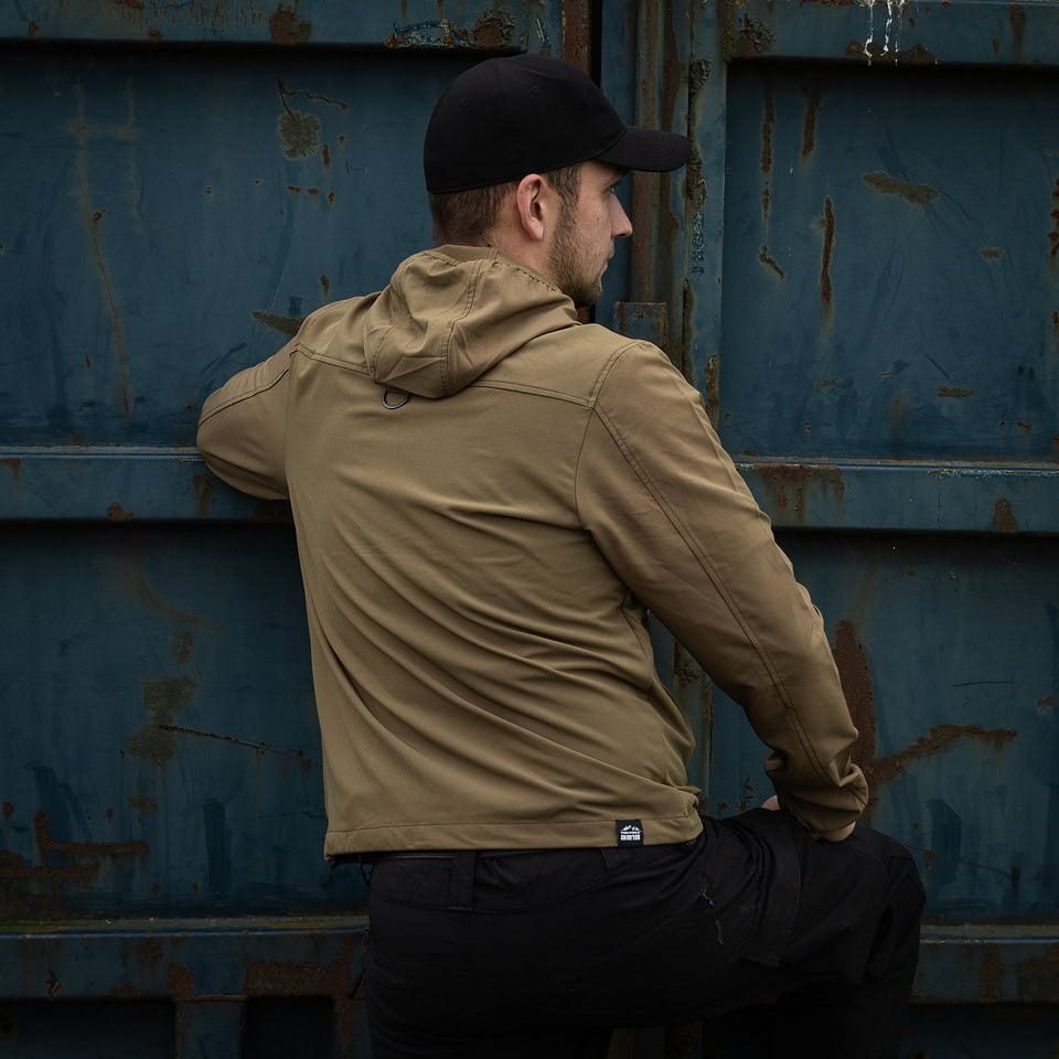Chaqueta TRAIL softshell COYOTE para hombre, color coyote