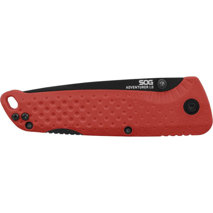 Cuchillo plegable ADVENTURE LB rojo con hoja de acero endurecido por congelación