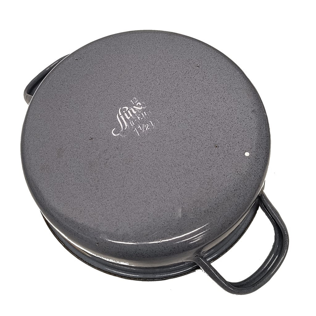 Cazo esmaltado bajo 13 cm con tapa 1,5 L
