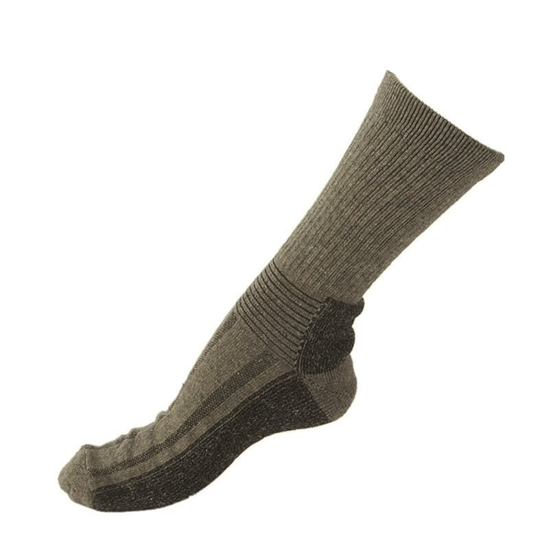 Calcetines funcionales verde sueco. Composición: 50% lana, 30% poliacril, 15% poliamida, 5% elastano