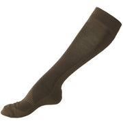 Calcetines hasta la rodilla COOLMAX® verdes con planta reforzada y costuras planas