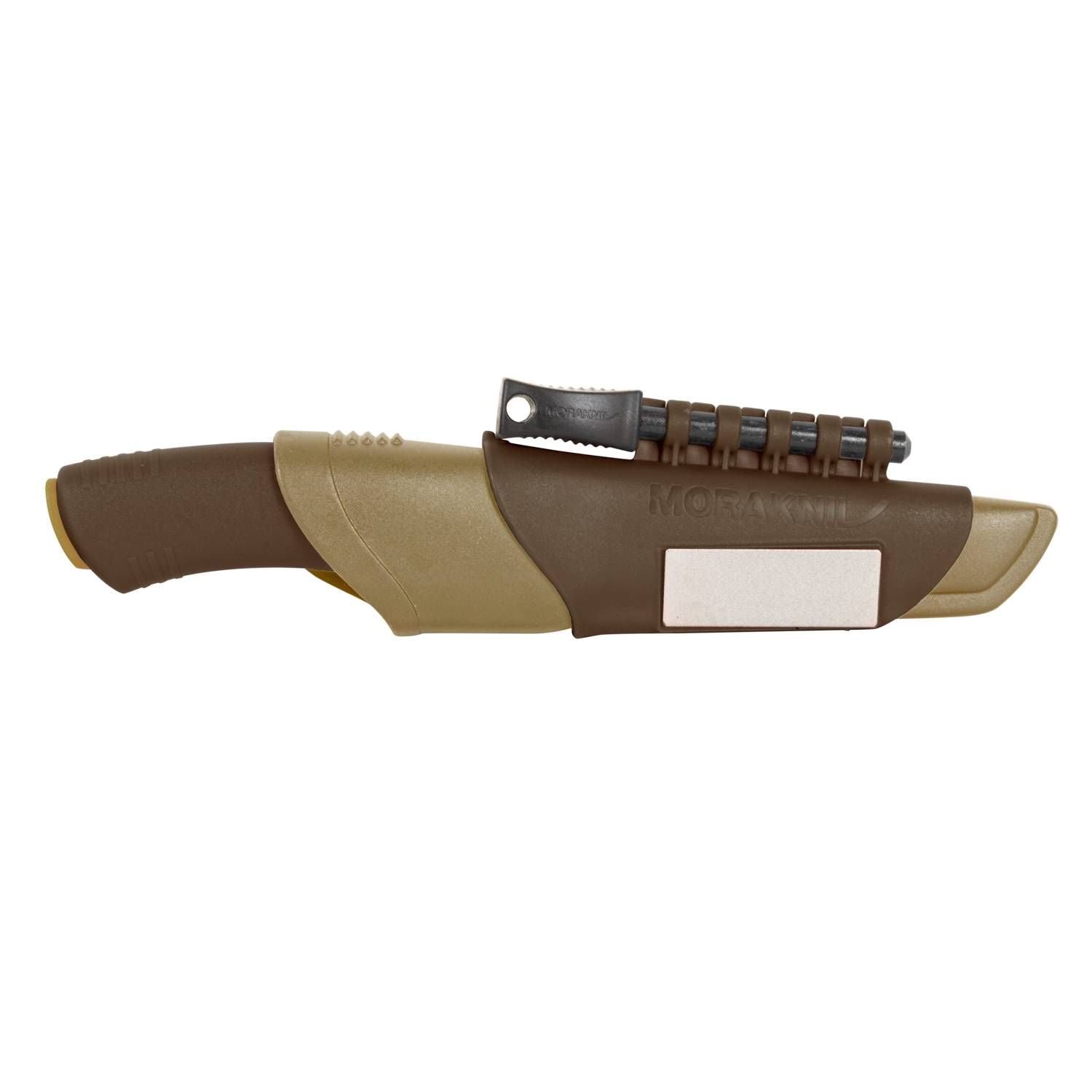 Cuchillo MORA Bushcraft Survival naranja con funda de plástico, 23,2 cm