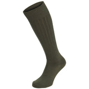 Calcetines altos verdes de invierno en froté - 68% polyacryl, 30% nylon, 2% elasthan
