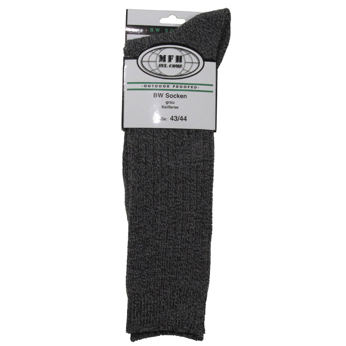 Calcetines de trabajo de invierno extra altos gris, 72% poliacril, 20% nylon, 6% lana, 2% elastano