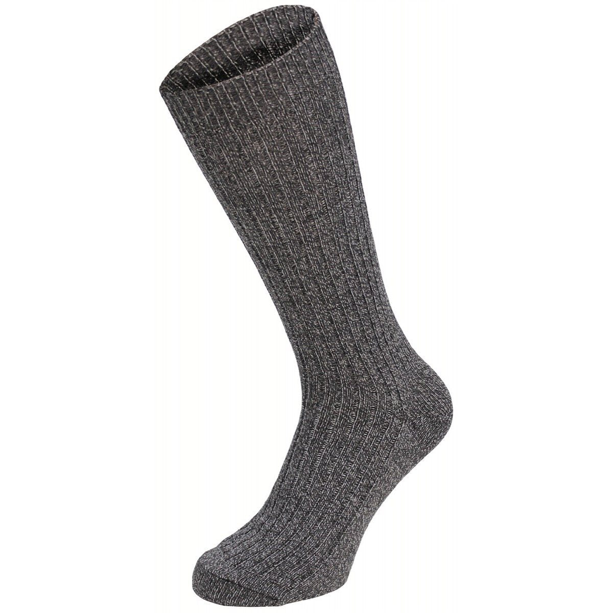 Calcetines de trabajo de invierno extra altos gris, 72% poliacril, 20% nylon, 6% lana, 2% elastano