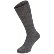 Calcetines de trabajo de invierno extra altos gris, 72% poliacril, 20% nylon, 6% lana, 2% elastano