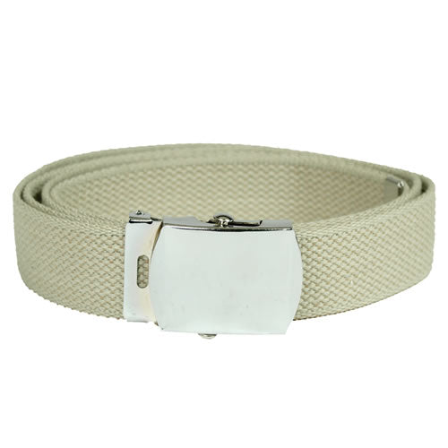 Cinturón US verde de lona con hebilla plateada, 130 cm, ancho aprox. 3 cm