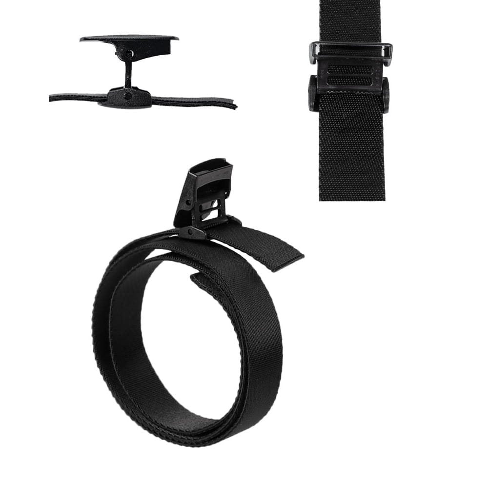 Cinturón elástico QUICK negro con hebilla de plástico YKK®