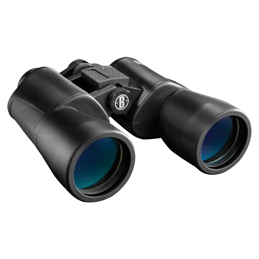 Prismáticos PowerView 12x50 Bushnell negros con goma, correa y funda