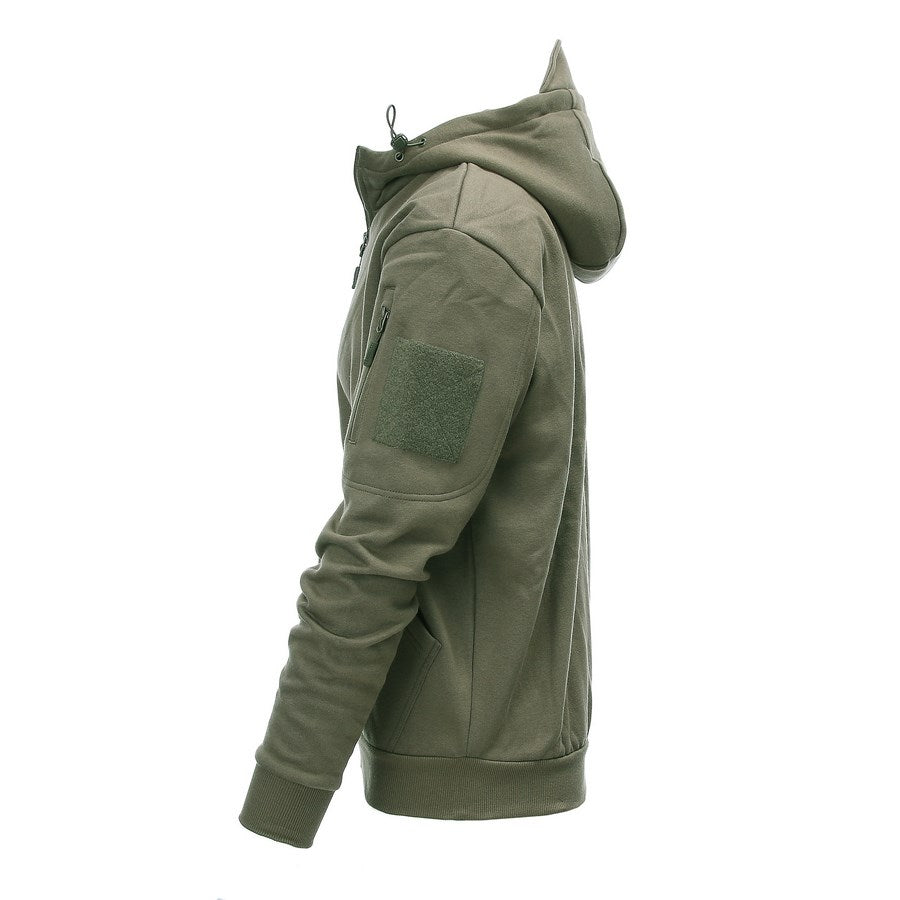Sudadera TACTICAL TASK FORCE 2215 con capucha, cremallera YKK, bolsillos y paneles VELCRO
