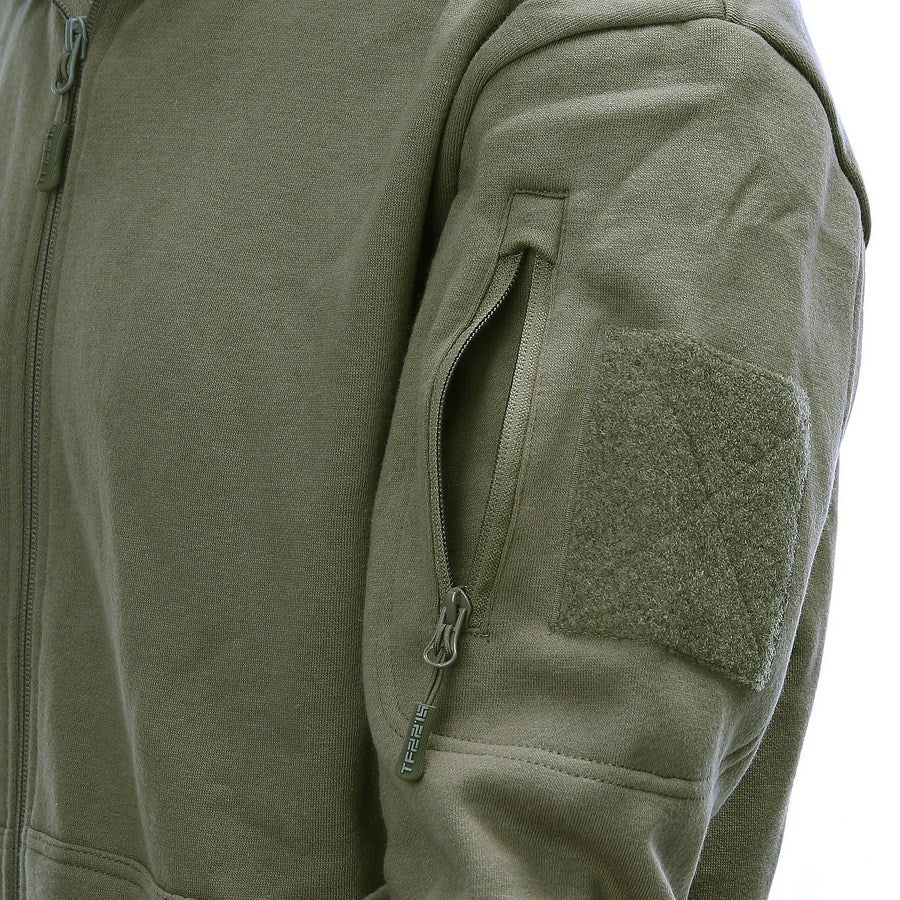 Sudadera TACTICAL TASK FORCE 2215 con capucha, cremallera YKK, bolsillos y paneles VELCRO