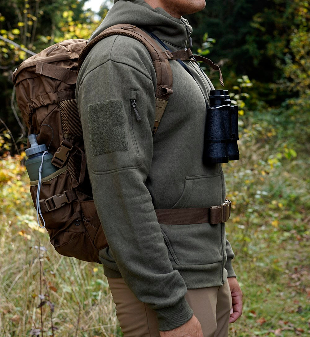 Sudadera TACTICAL TASK FORCE 2215 con capucha, cremallera YKK, bolsillos y paneles VELCRO